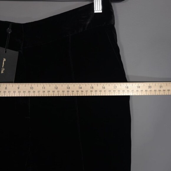 NWT MASSIMO DUTTI Women SILK MULBERRY Blend Velvet Trousers 5093/692/800 Size 8 - Picture 8 of 16